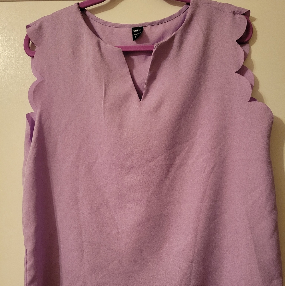 Purple scalloped top